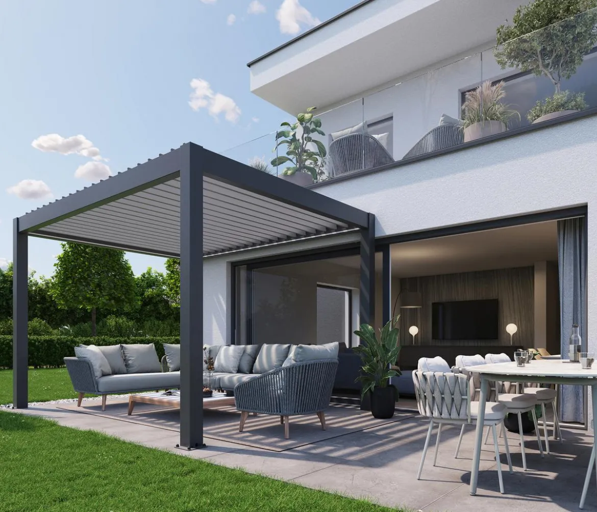 Biohort Pergola 3 x 3,5 zweifarbig, ca. B312/H264/T367,5 cm