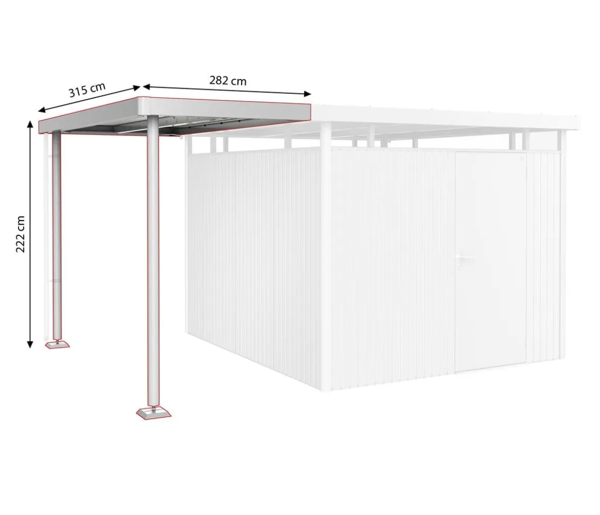 Biohort Seitendach für Gerätehaus HighLine H5/H6