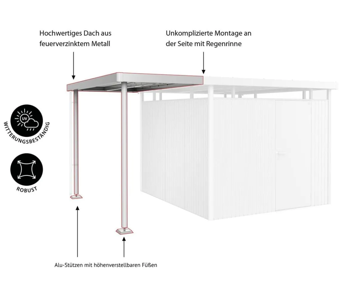 Biohort Seitendach für Gerätehaus HighLine H5/H6