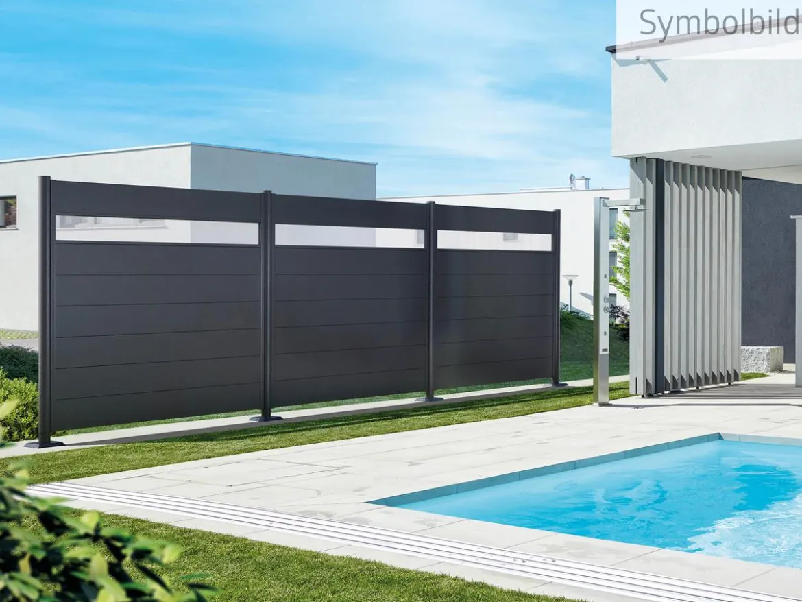 Biohort Sichtschutz Belvedere L150 mit Acrylglas, ca. B152/H91/T152 cm