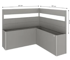 Biohort Sichtschutz Belvedere L200 mit Acrylglas, ca. B201/H91/T201 cm