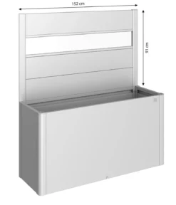Biohort Sichtschutz Belvedere 150 mit Acrylglas, ca. B152/H91/T4 cm