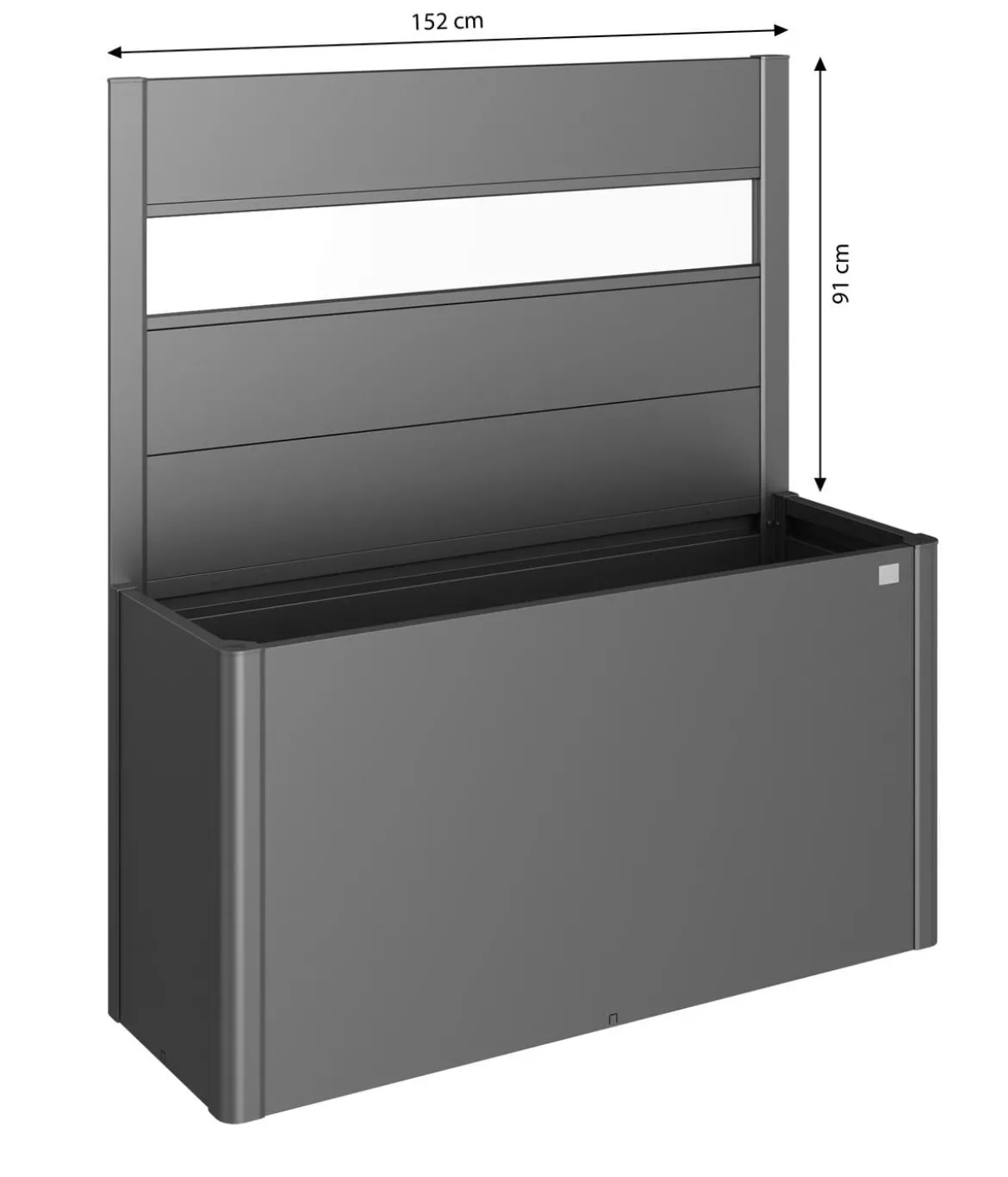 Biohort Sichtschutz Belvedere 150 mit Acrylglas, ca. B152/H91/T4 cm