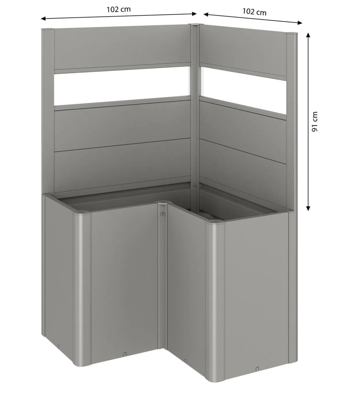 Biohort Sichtschutz Belvedere L100 mit Acrylglas, ca. B102/H91/T102 cm
