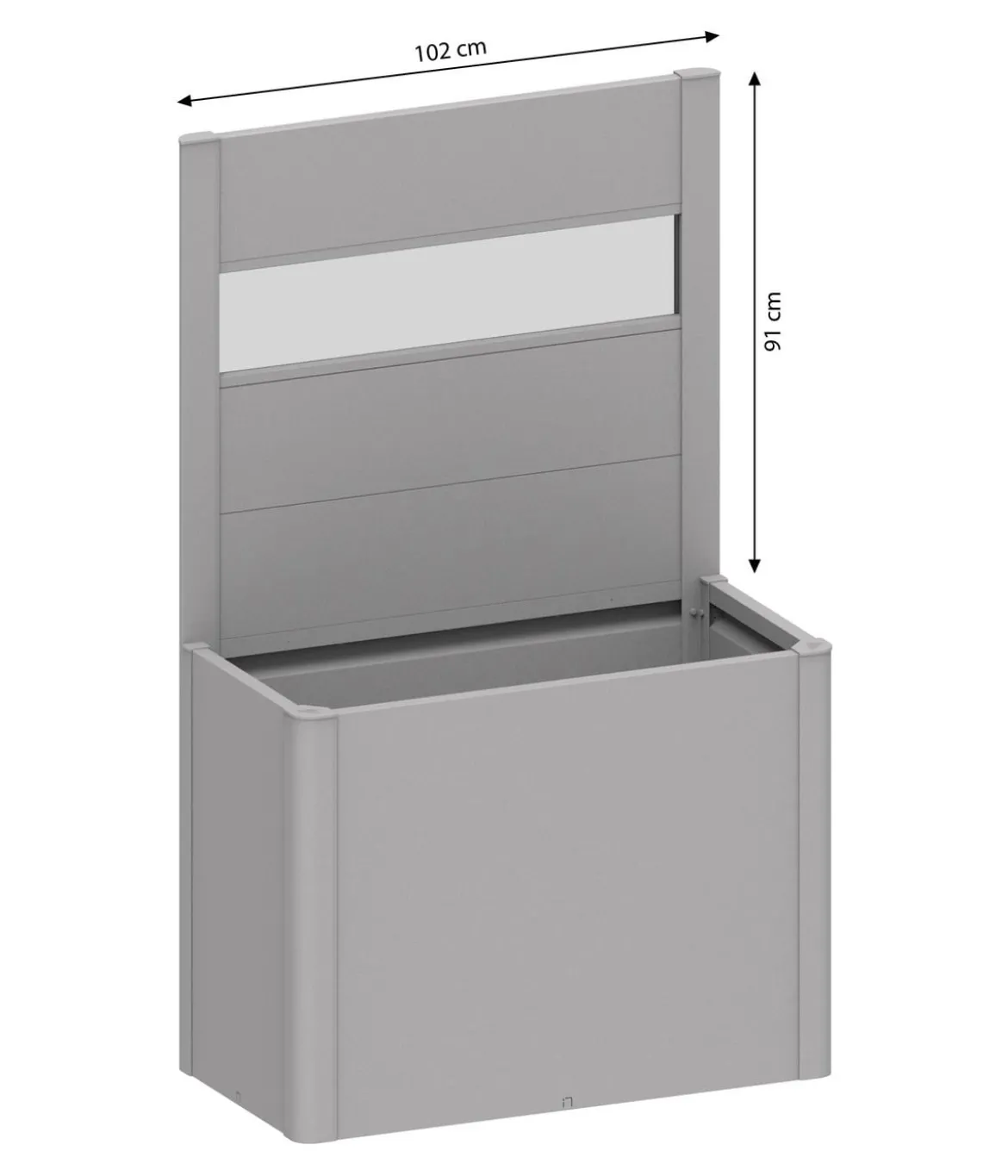 Biohort Sichtschutz Belvedere 100 mit Acrylglas, ca. B102/H91/T4 cm