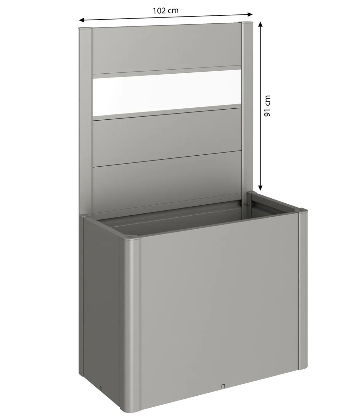 Biohort Sichtschutz Belvedere 100 mit Acrylglas, ca. B102/H91/T4 cm