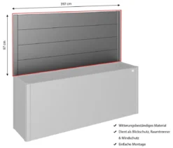 Biohort Sichtschutz für HochBeet 4x1, ca. B397/H91/T4 cm