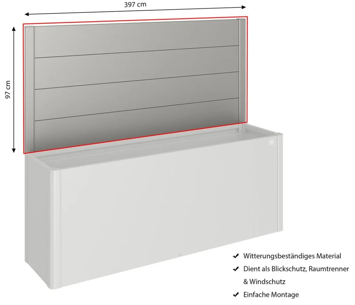 Biohort Sichtschutz für HochBeet 4x1, ca. B397/H91/T4 cm
