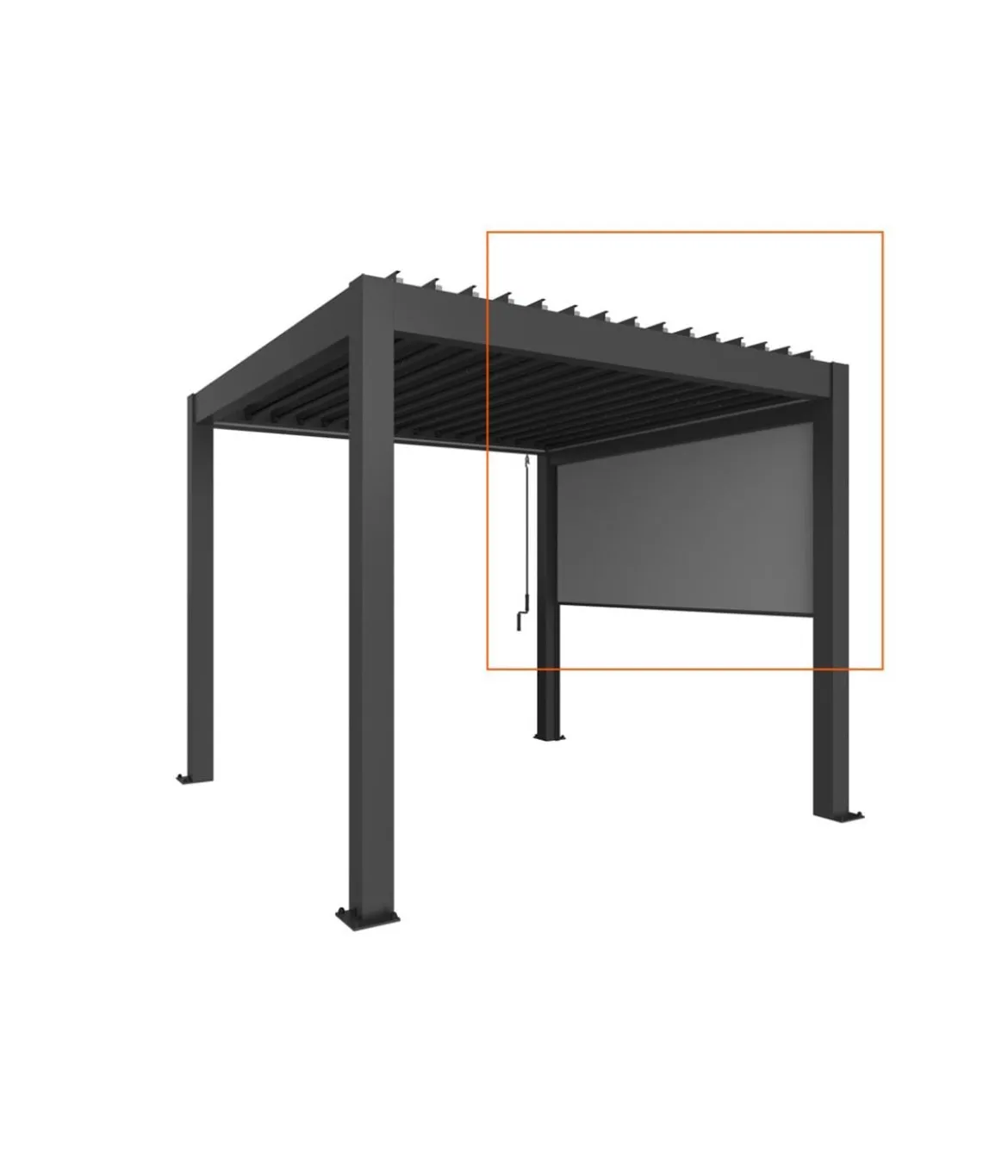 Biohort Sonnenschutzrollo Gr. 3,5 m, ca. B327/H235/T10 cm
