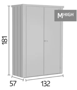 Biohort Terrassenschrank Romeo M High, ca. B132/H181/T57 cm
