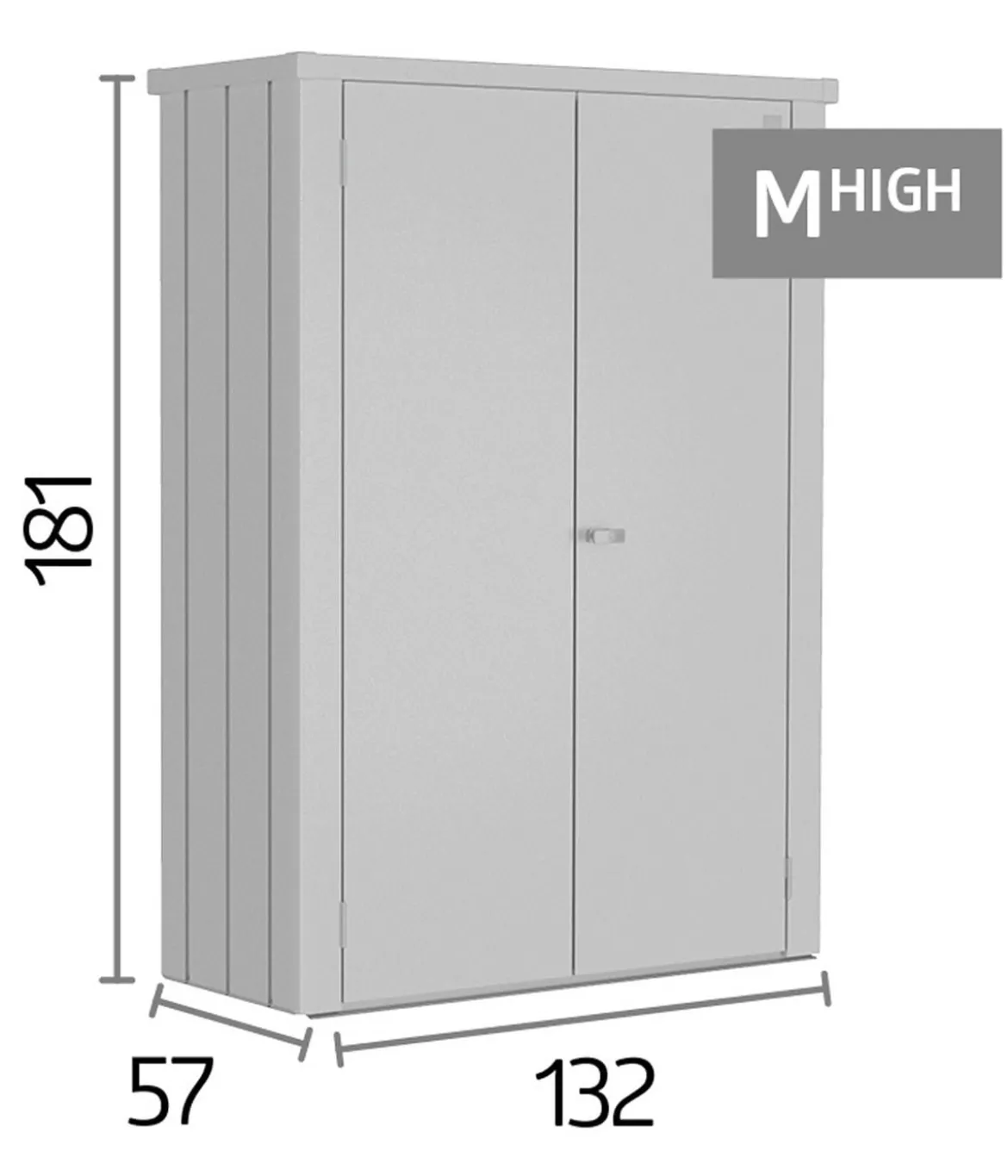 Biohort Terrassenschrank Romeo M High, ca. B132/H181/T57 cm