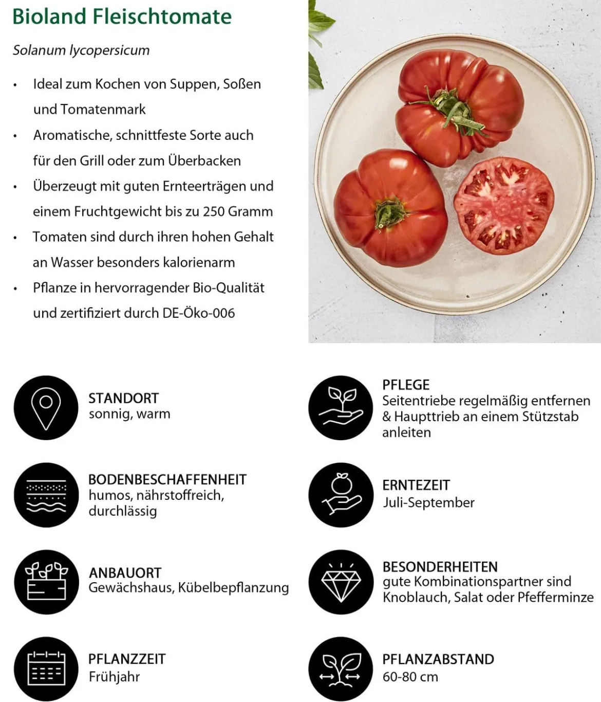 Bioland Gemüseset Tomatensalat, 3-teilig