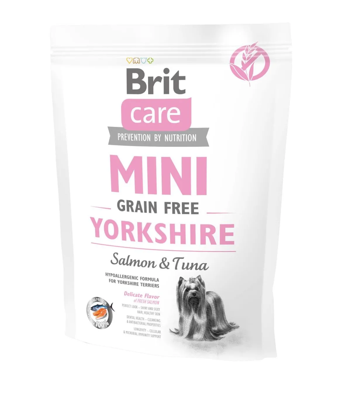 Brit Care Trockenfutter für Hunde Yorkshire Mini Adult, Lachs & Thunfisch