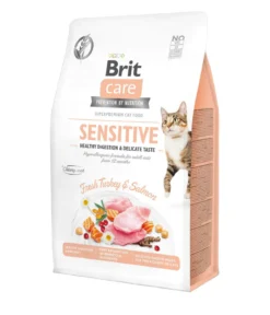 Brit Care Trockenfutter für Katzen Sensitive Adult, Truthahn & Lachs