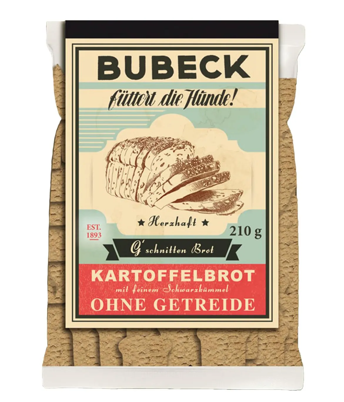 Bubeck Hundesnack G'schnitten Brot, 210 g
