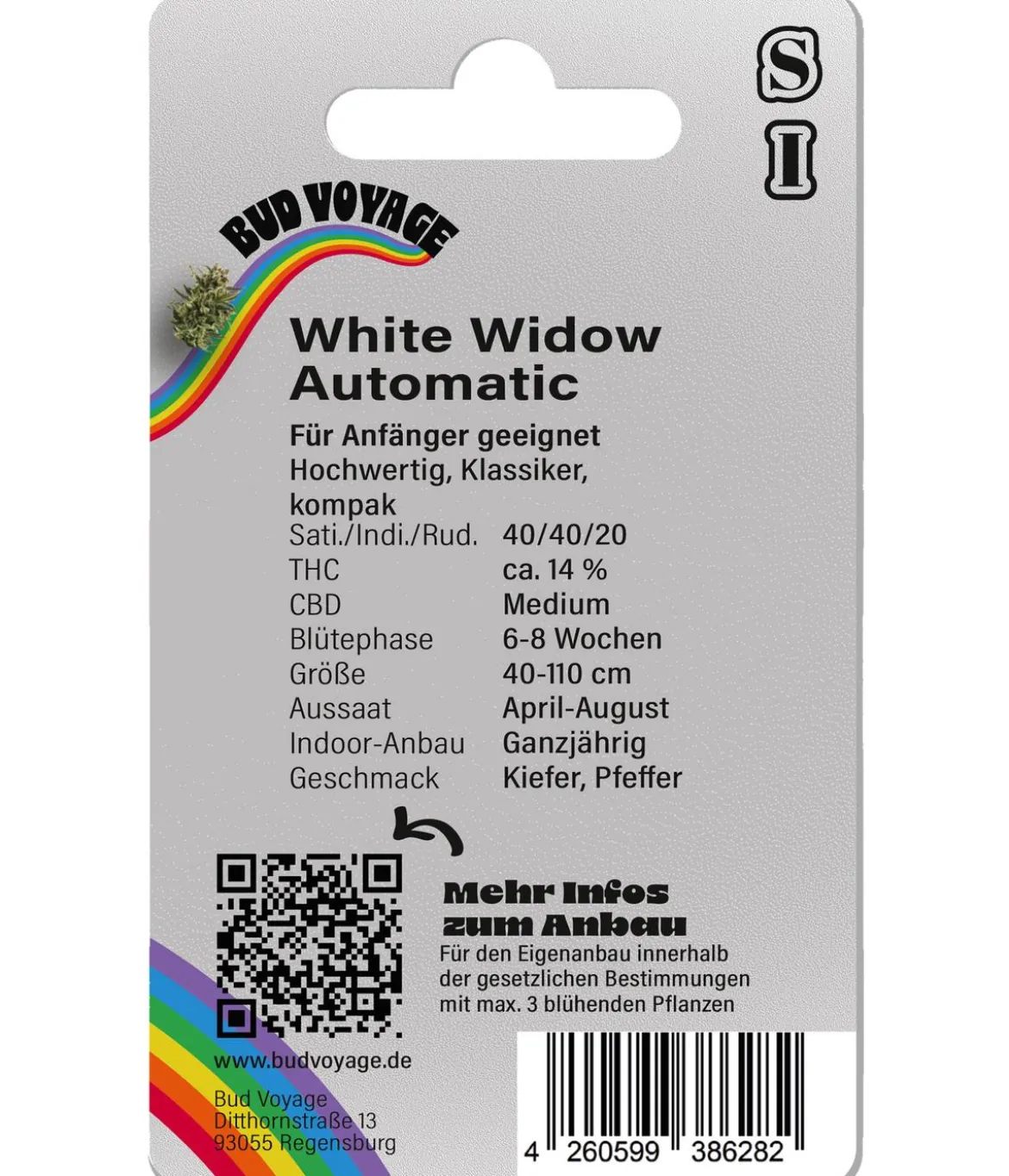 Bud Voyage Hanfsamen Klassiker White Widow, 3 Stk.
