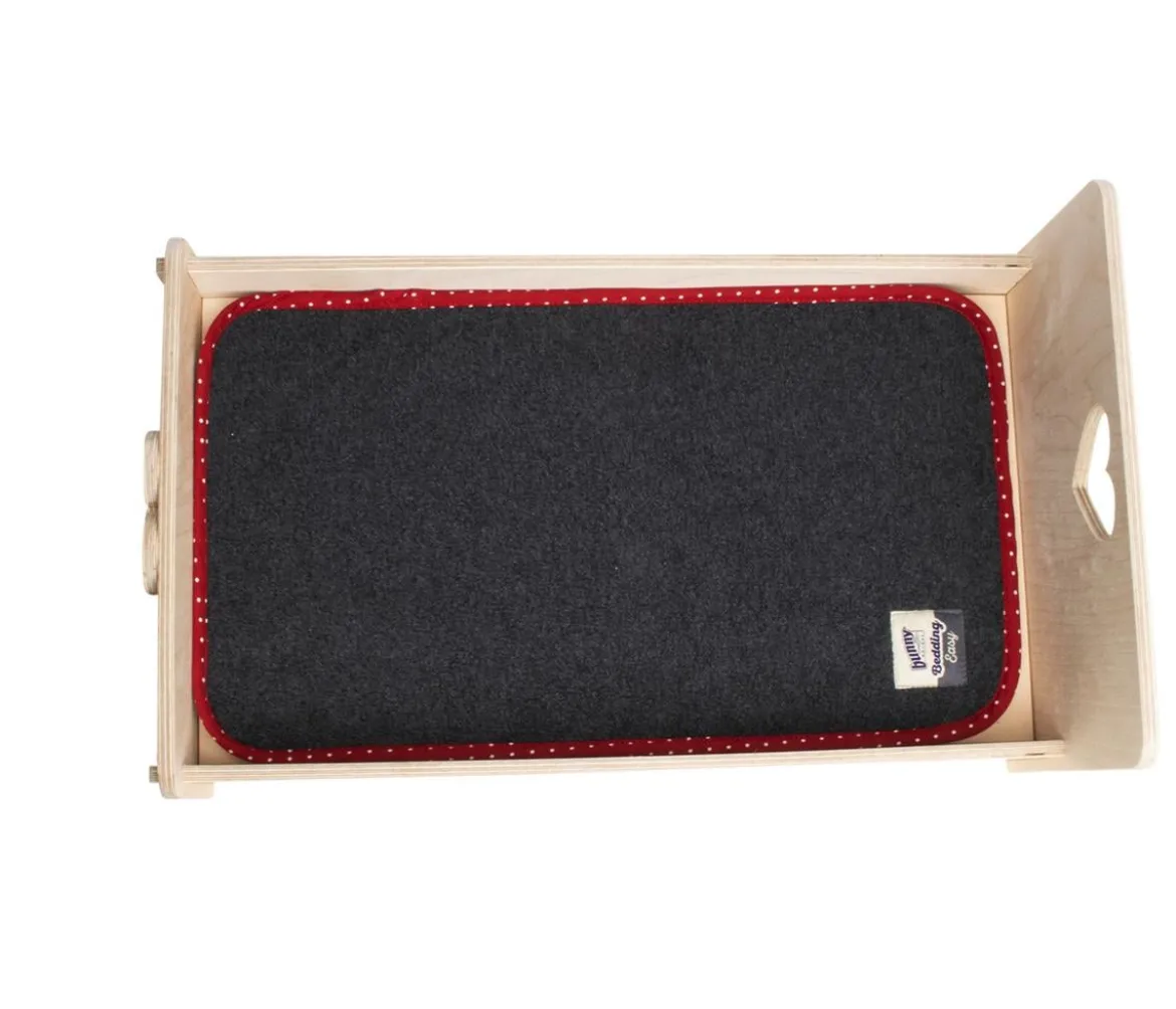 bunny® NATURE Bedding Einstreumatte Easy Mini, anthrazit/rot, ca. B48/H28 cm