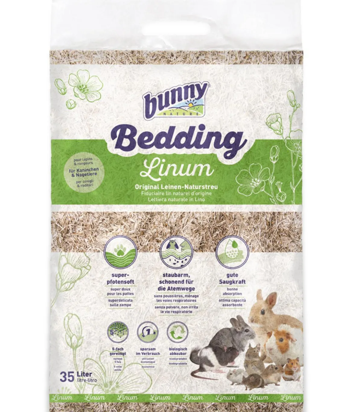 bunny® NATURE Einstreu Bedding Linum, 35 l