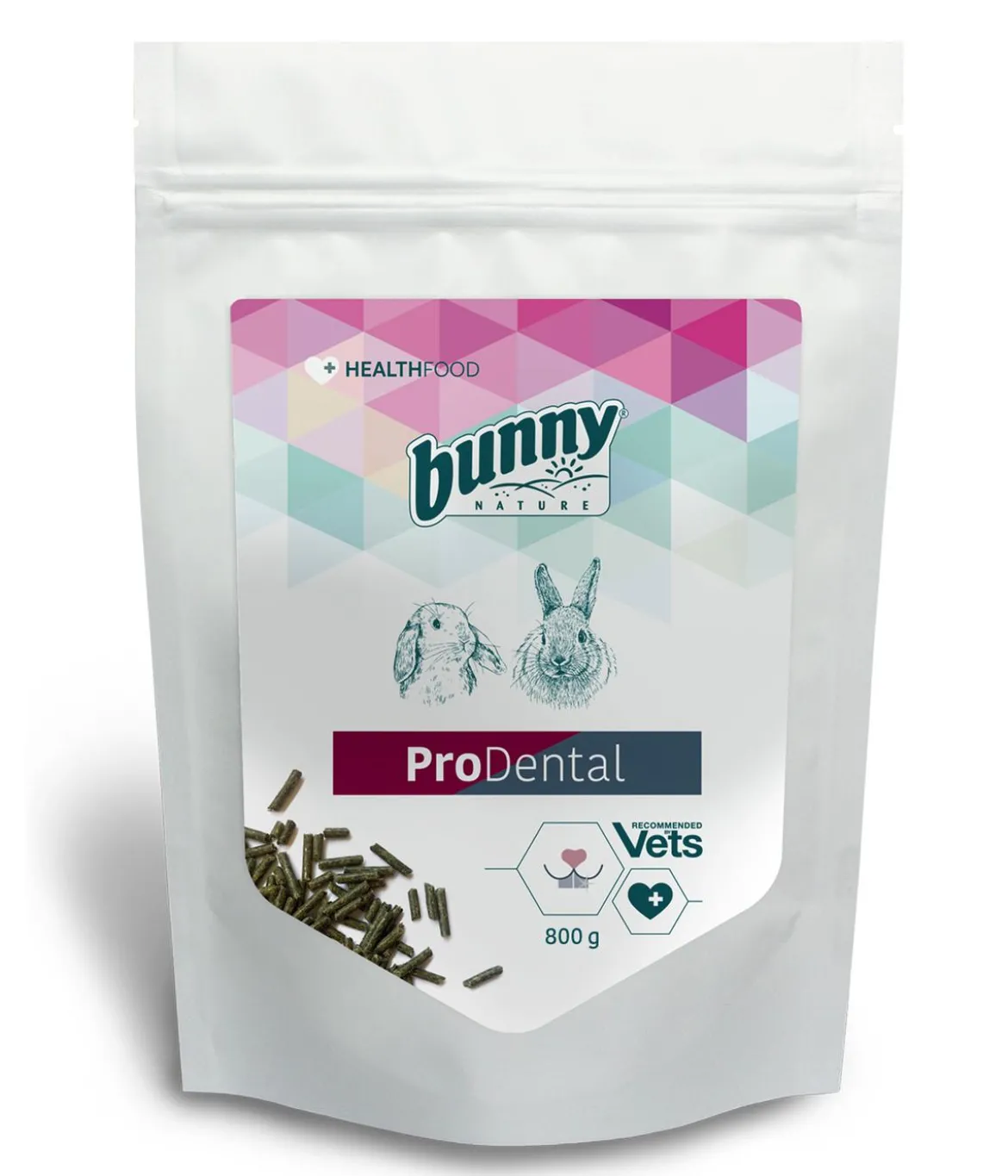 bunny® NATURE Kleintierfutter Health Food & Care ProDental, 800 g