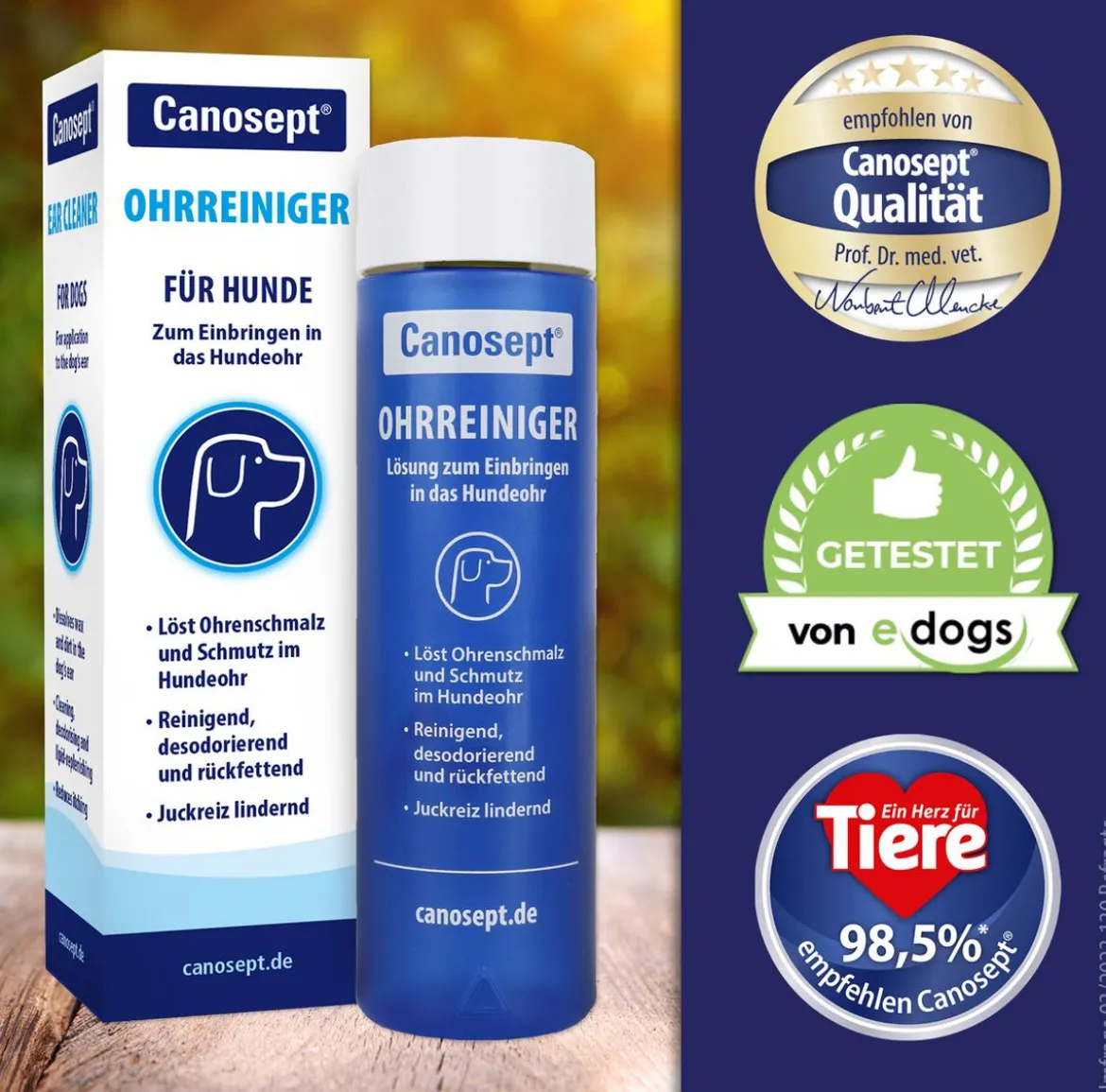 Canosept® Ohrreiniger für Hunde, 125 ml