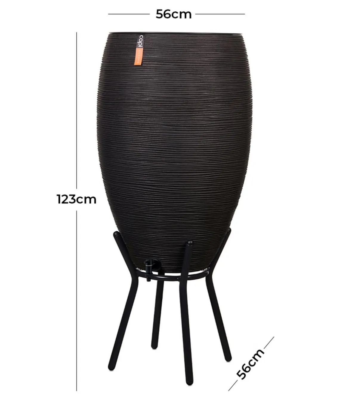 Capi Europe Kunststoff-Regentonne Rib, 130 l