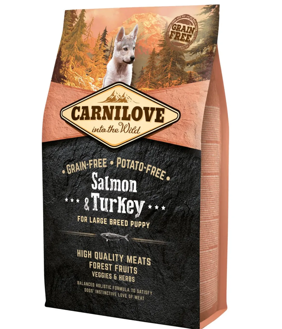Carnilove Trockenfutter für Hunde Large Breed Puppy, Lachs & Truthahn