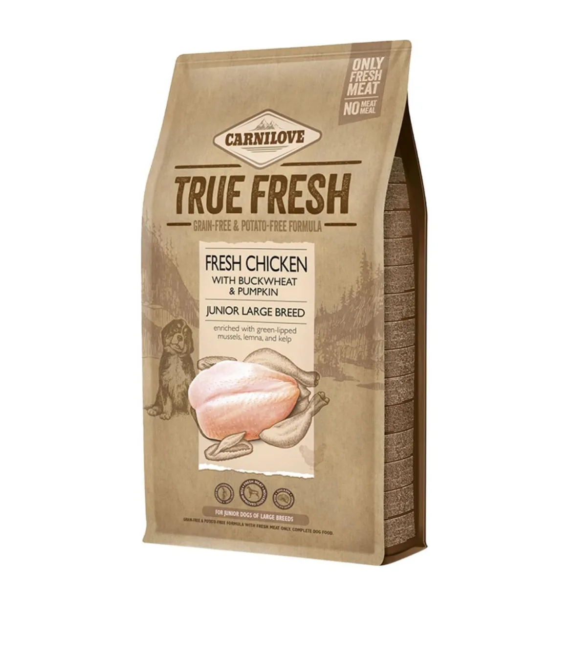 Carnilove True Fresh Trockenfutter für Hunde Large Breed Junior, Huhn