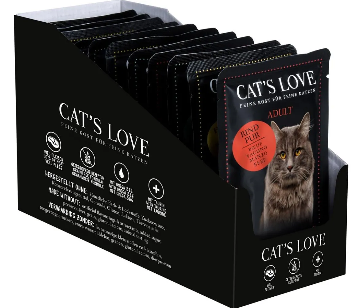 CAT'S LOVE Nassfutter für Katzen Adult Multipack, 12 x 85 g