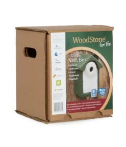 CJ Wildlife WoodStone® Nistkasten Holzbeton, Einflugloch ca. Ø32 mm, grün
