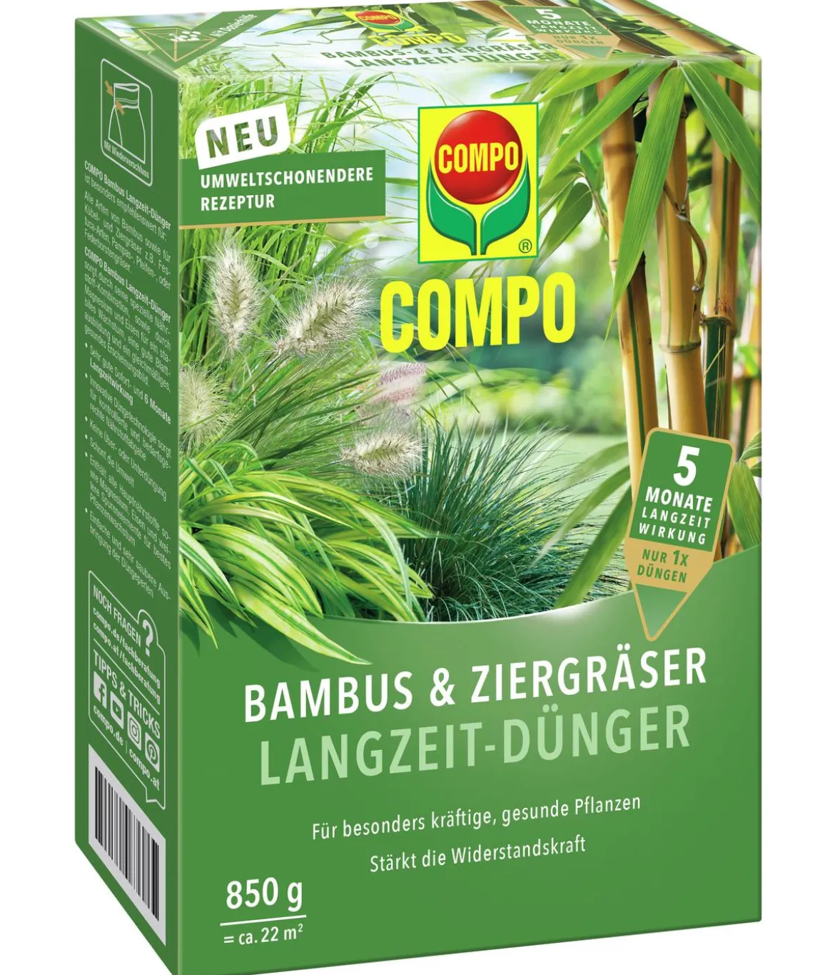 COMPO Bambus & Ziergräser Langzeit-Dünger, 850 g
