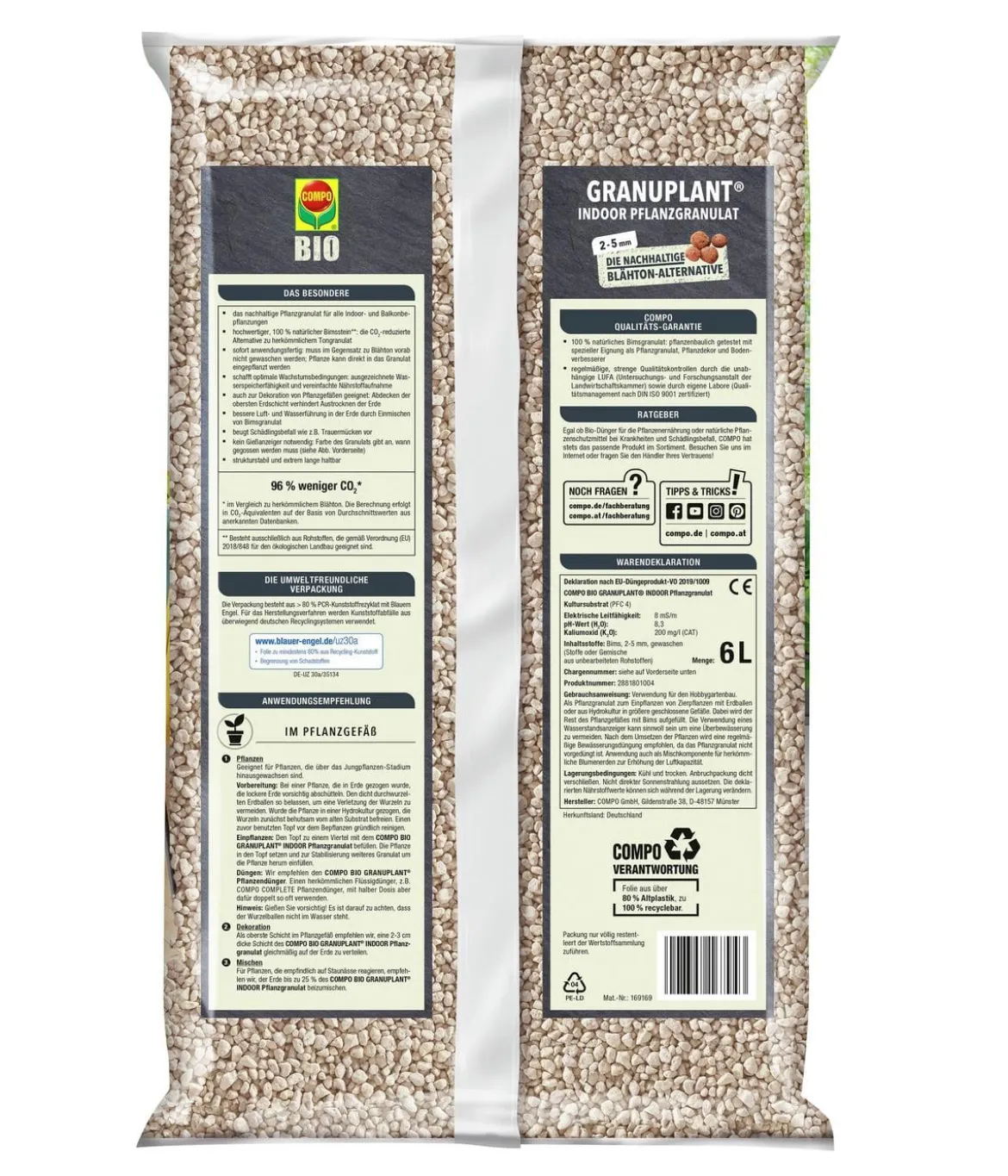 COMPO BIO Granuplant Indoor Pflanzgranulat