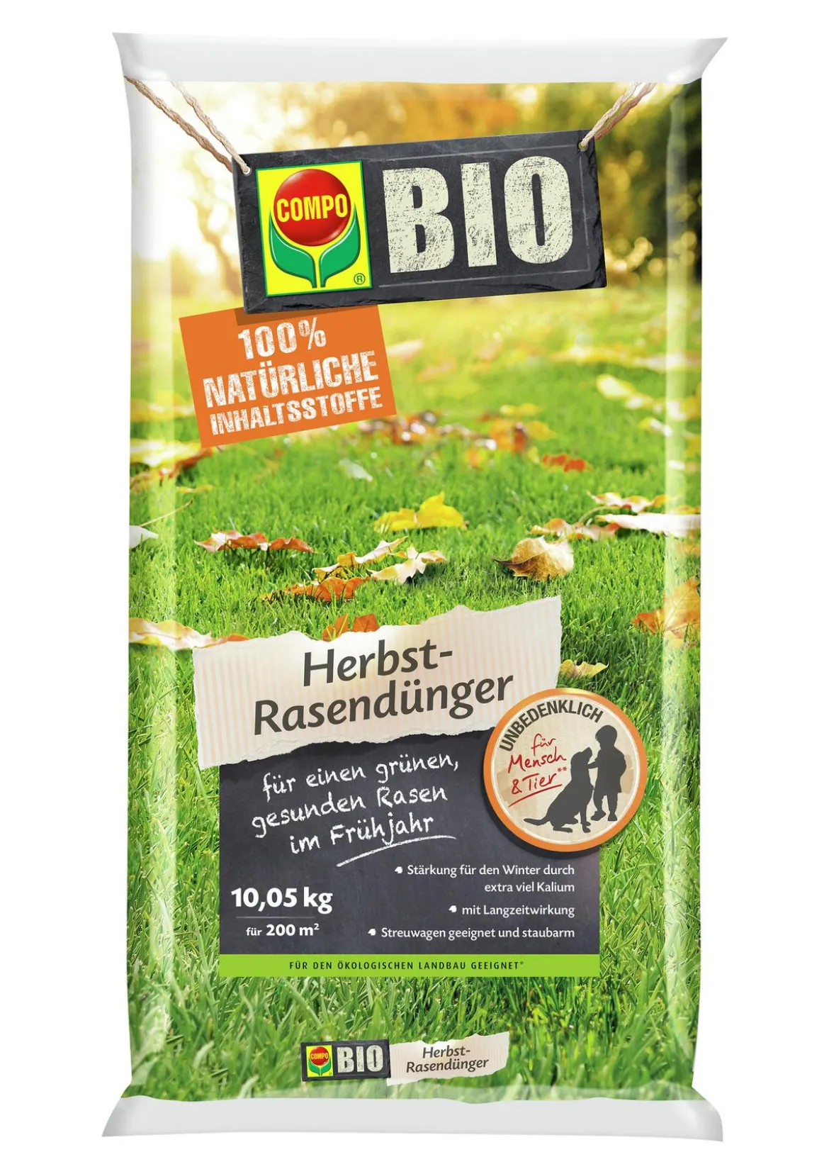 COMPO BIO Herbst-Rasendünger, 10,05 kg