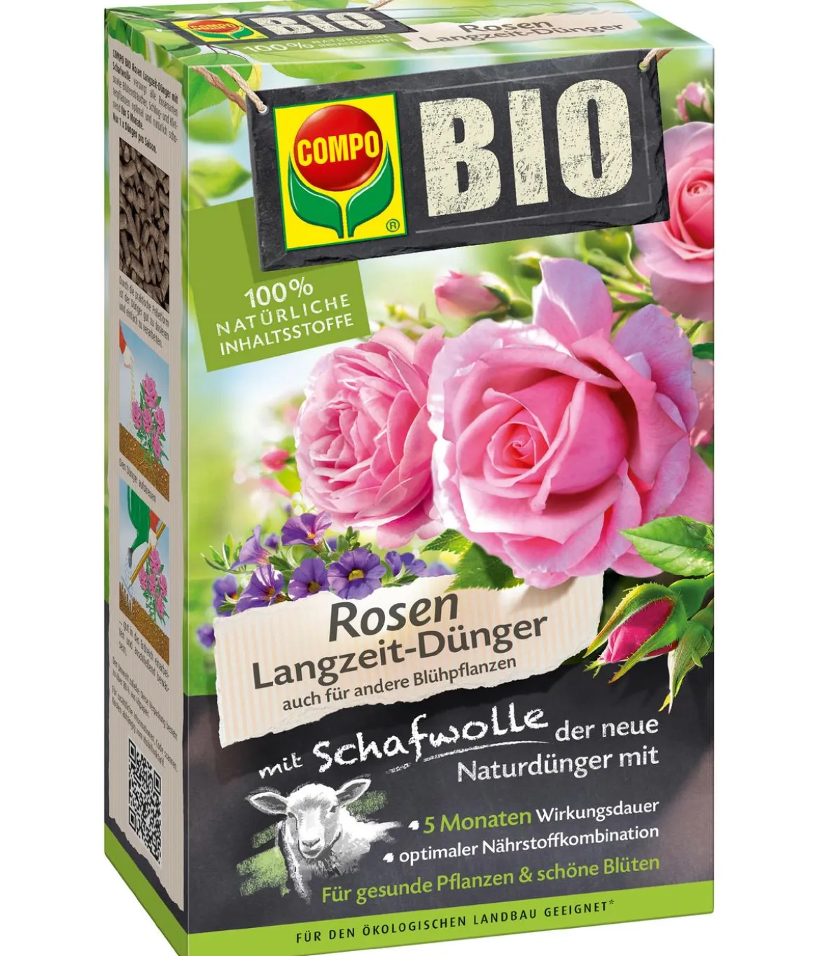 COMPO BIO Rosen Langzeit-Dünger mit Schafwolle