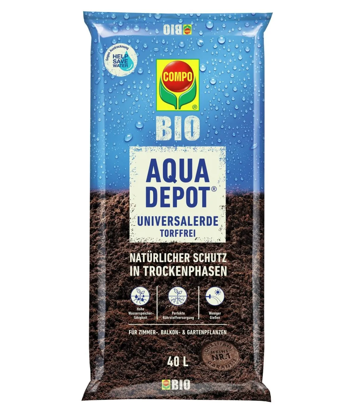 COMPO Bio Universalerde Aqua Depot, torffrei, 40 l