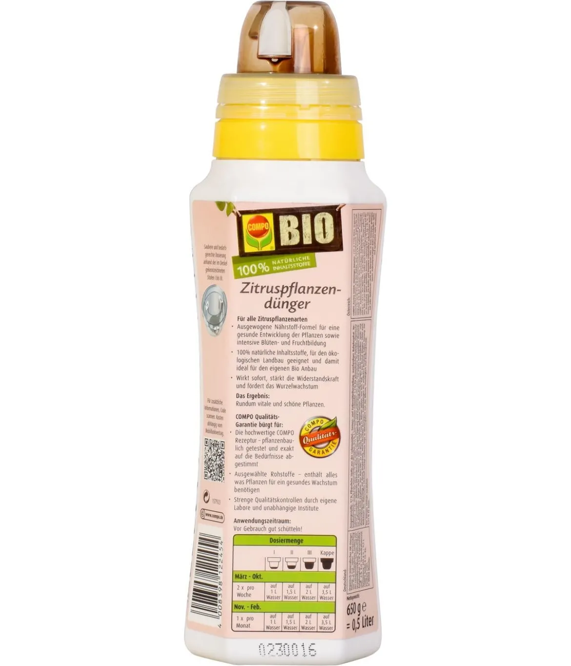 COMPO BIO Zitruspflanzendünger, flüssig, 500 ml