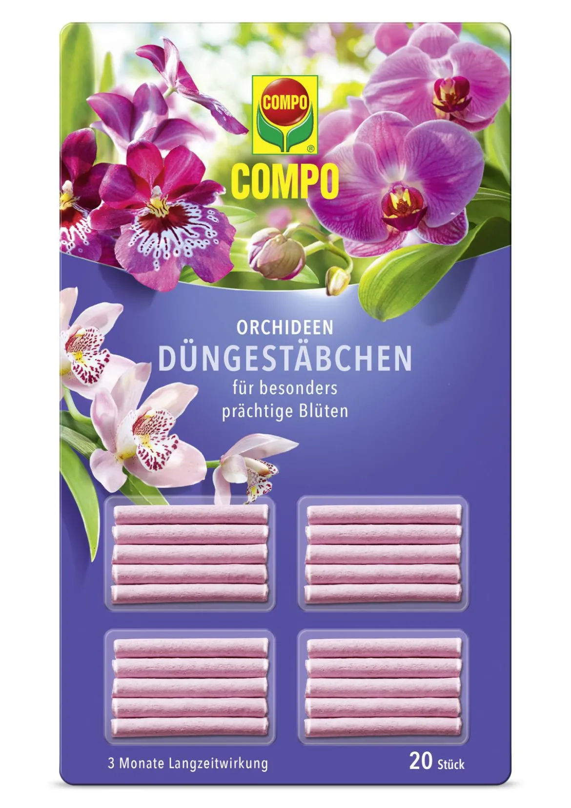 COMPO Düngestäbchen für Orchideen, 20 Stück