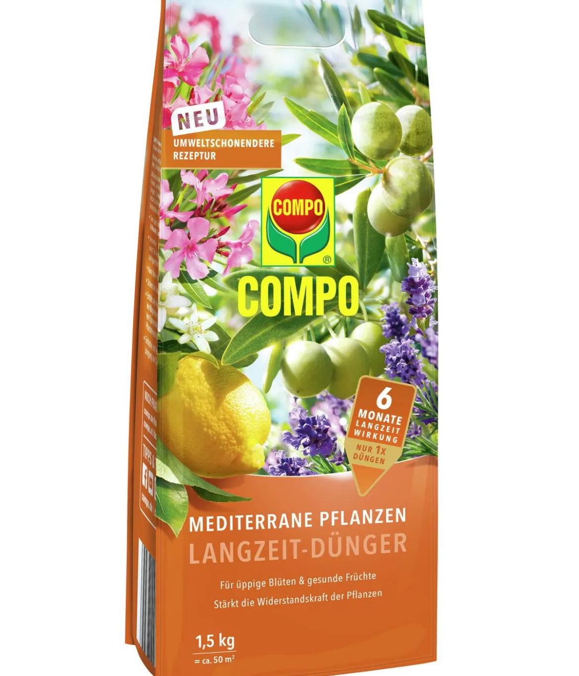 COMPO Mediterraner Pflanzen Langzeit-Dünger, 1,5 kg