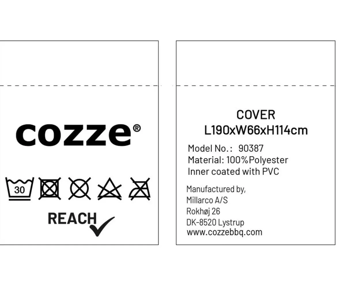 Cozze Abdeckhaube für Outdoor-Küche, ca. B190/H114/T66 cm