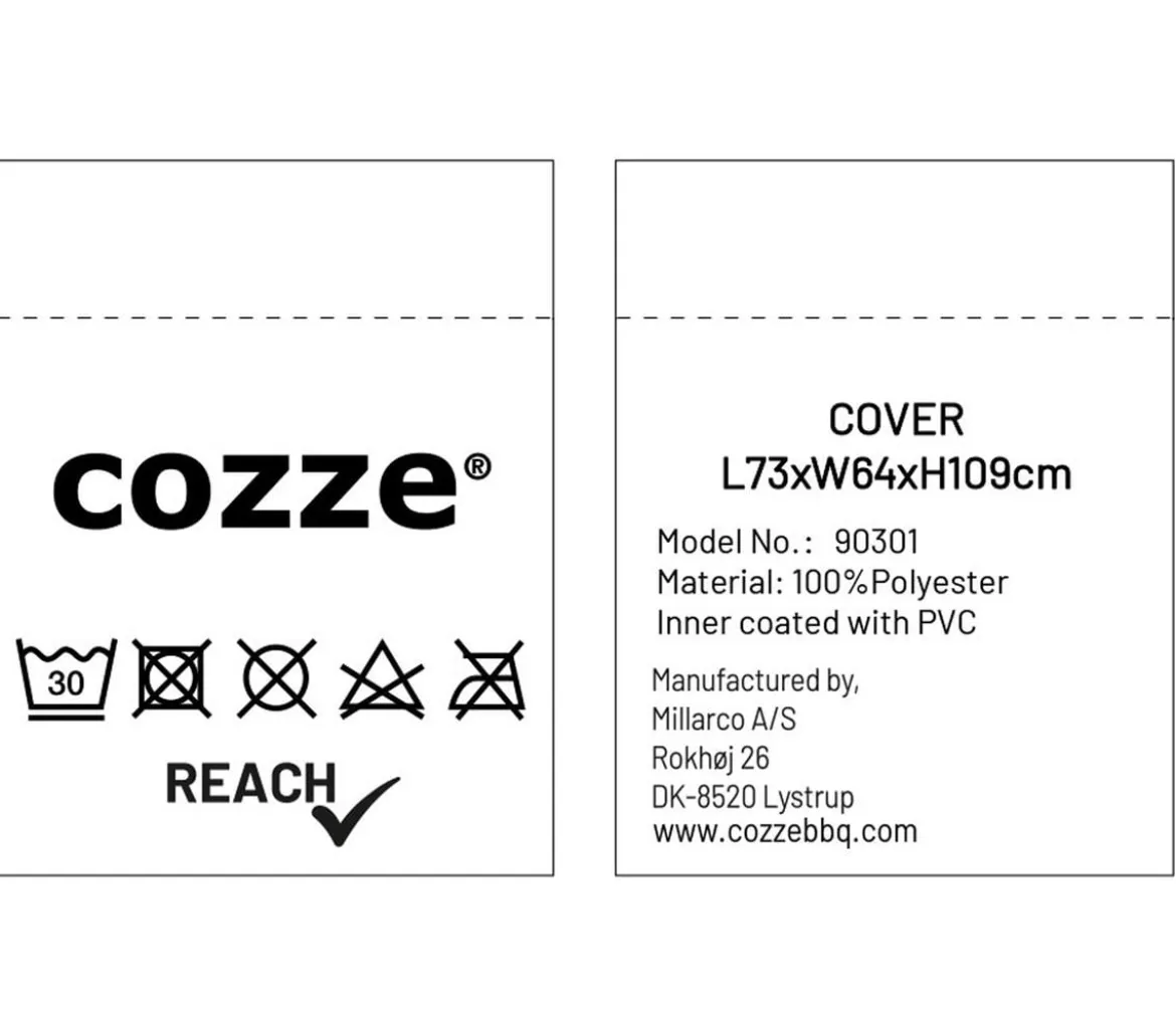 Cozze Abdeckhaube für Pizzaofen und Outdoortisch, ca. B73/H109/T64 cm