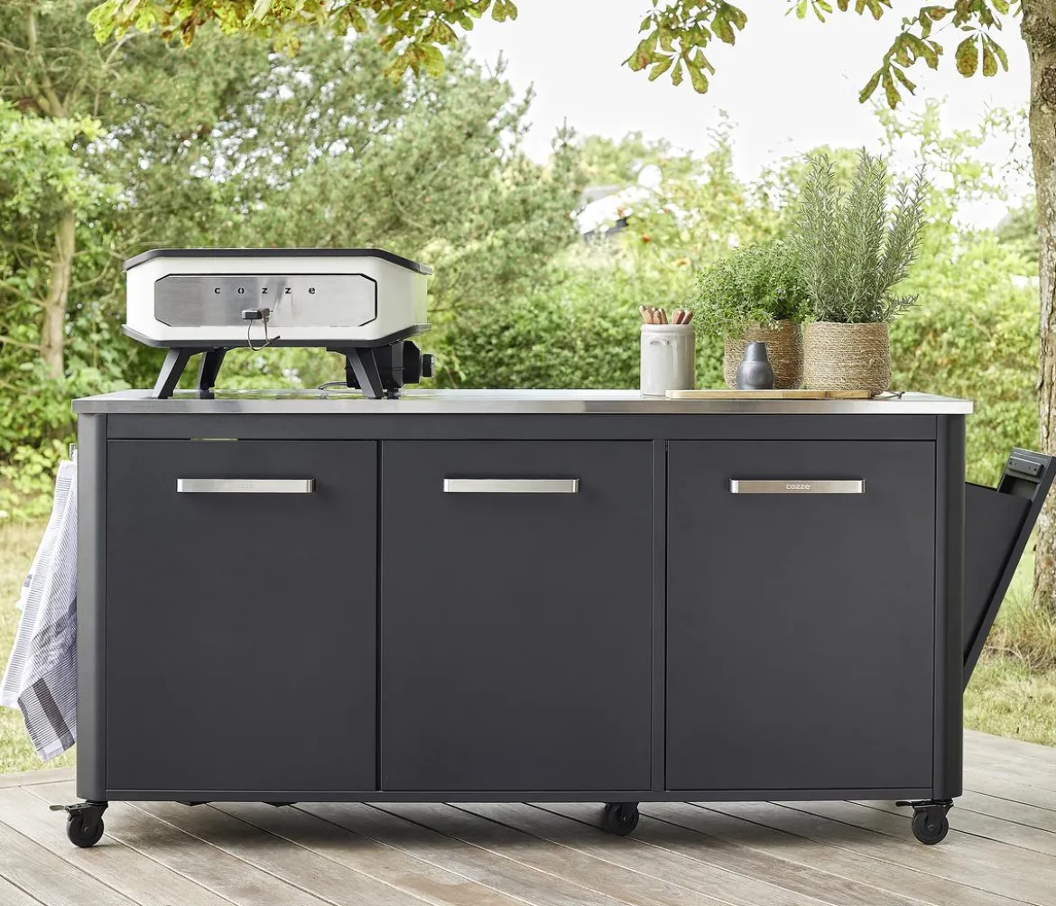 Cozze elektrischer Pizzaofen 34 cm (13"), inkl. Pizzastein & Hitzeschild, ca. B53/H29/T53 cm