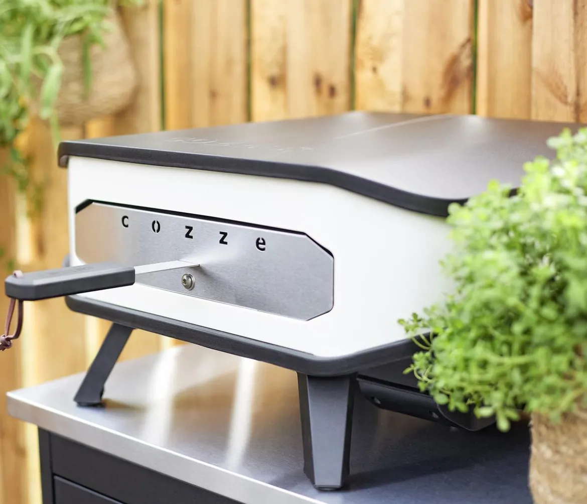 Cozze elektrischer Pizzaofen 34 cm (13"), inkl. Pizzastein & Hitzeschild, ca. B53/H29/T53 cm