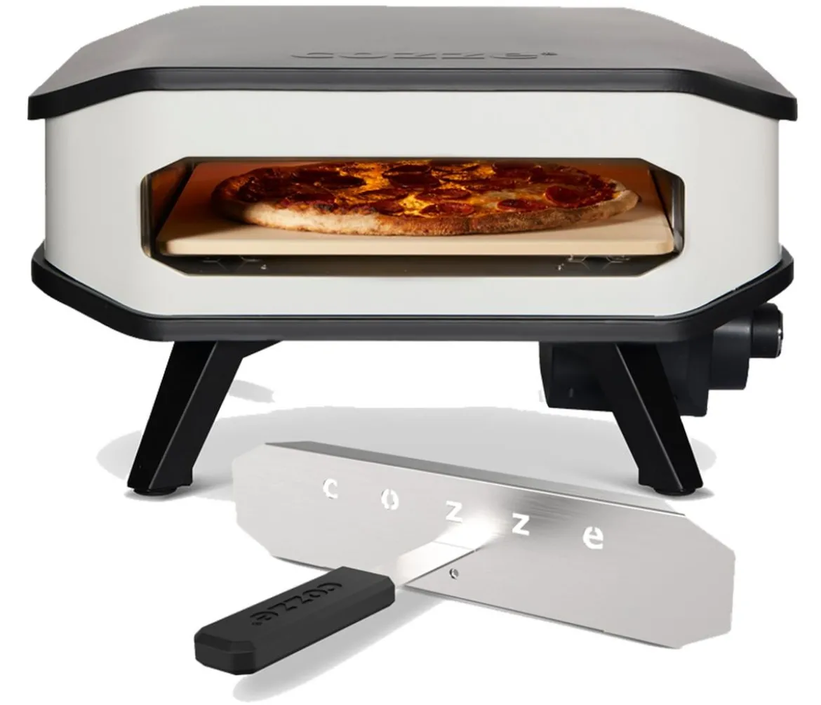 Cozze elektrischer Pizzaofen 34 cm (13"), inkl. Pizzastein & Hitzeschild, ca. B53/H29/T53 cm