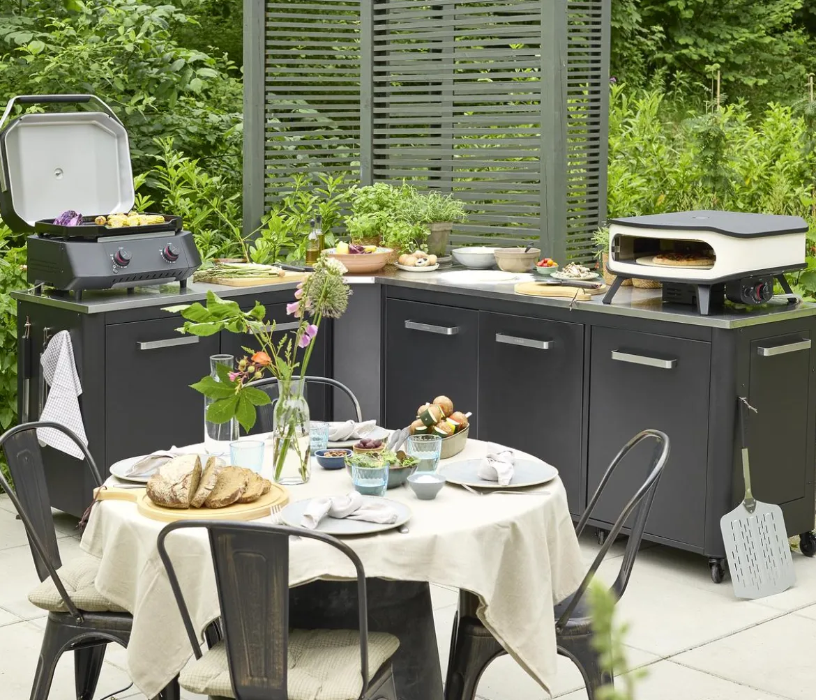 Cozze Gasgrill G-500 Plancha mit 2 Brennern, ca. B59,7/H37,8/T58,9 cm