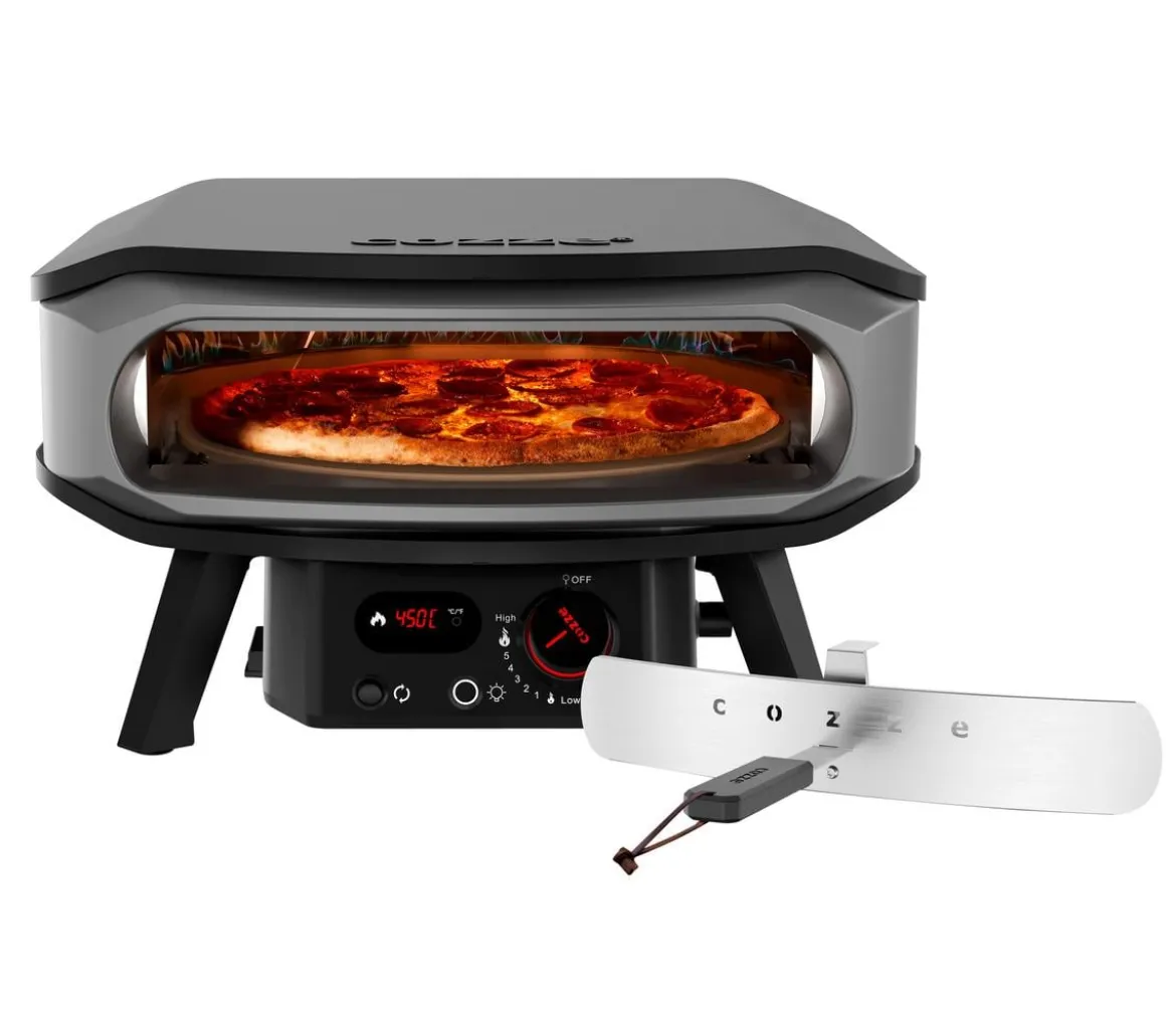 Cozze Gas-Pizzaofen Premium Rotate 42 cm (17"), mit Thermometer inkl. Pizzastein, ca. B60,5/H33/T62,5 cm