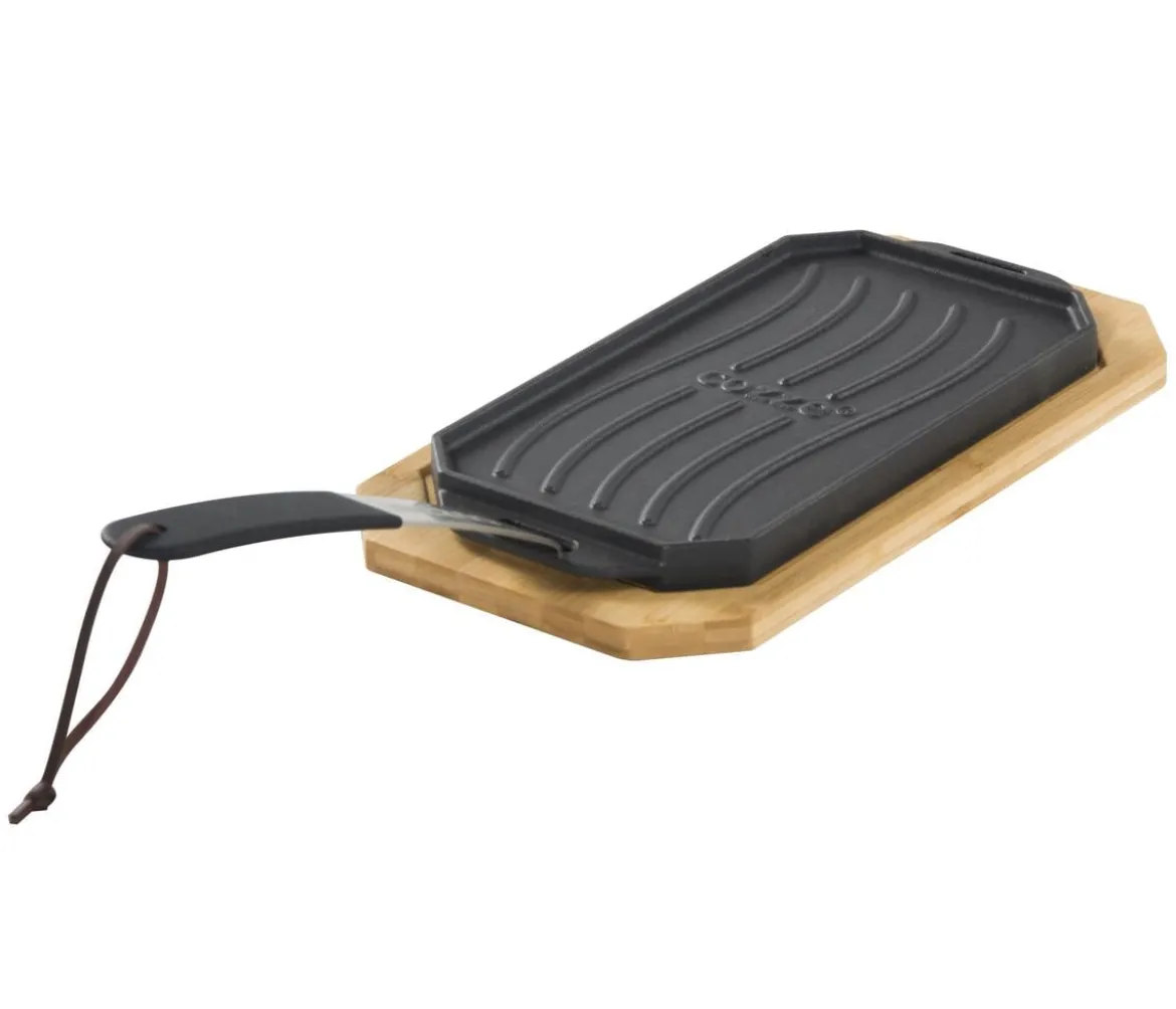 Cozze gusseiserne Pfanne mit Untersetzer, ca. B16,5/H4/T33 cm