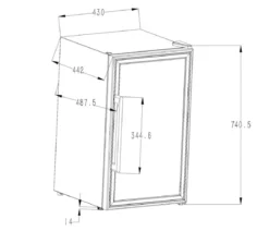Cozze Kühlschrank Elements 63 l, ca. B45/H74/T43 cm