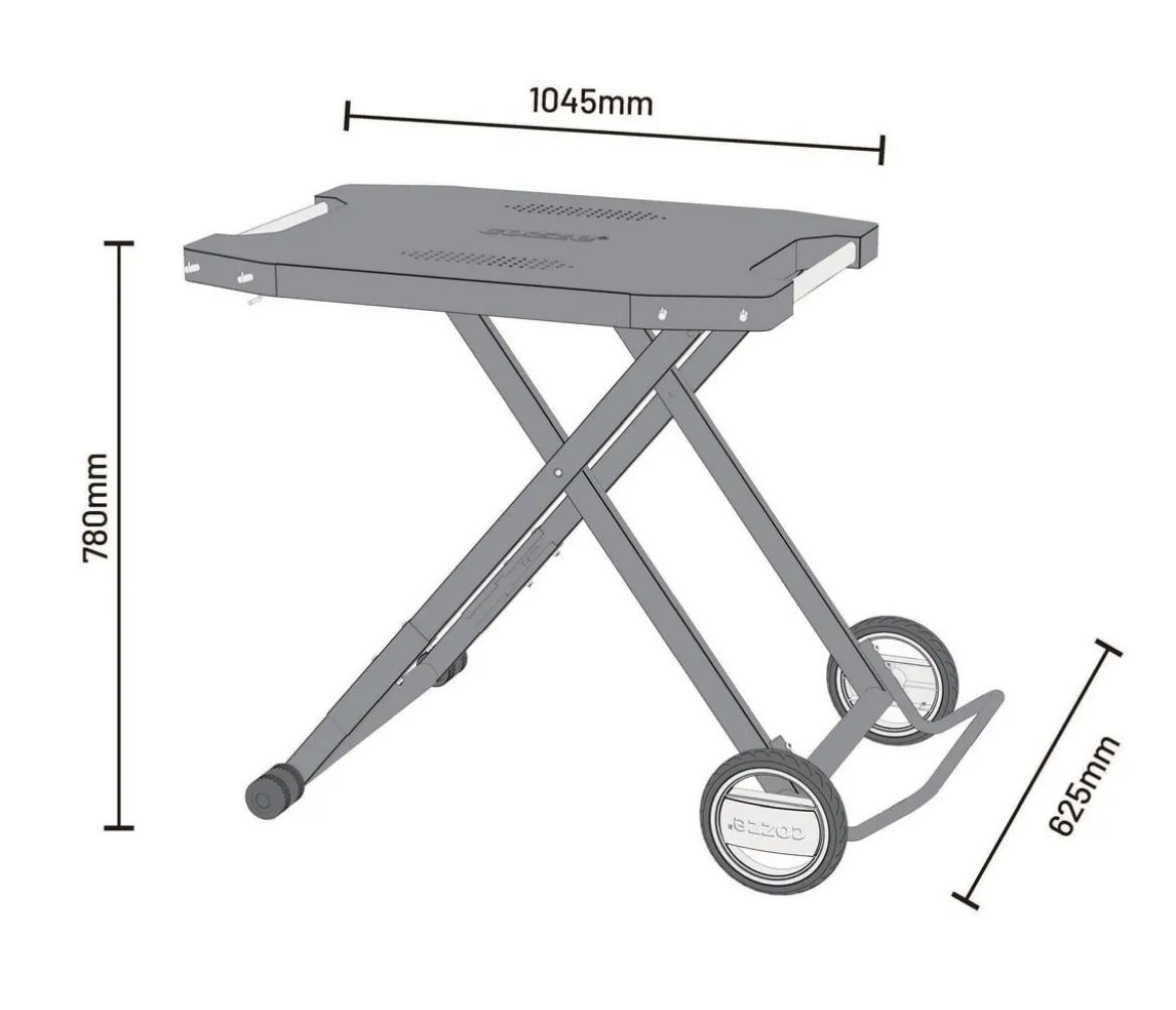 Cozze Klapptisch, ca. B83/H78/T58 cm