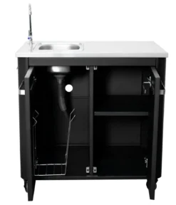 Cozze Outdoor-Küche Außentisch mit Edelstahlspüle, inkl. Wasserhahn, ca. B93,5/H90/T60 cm