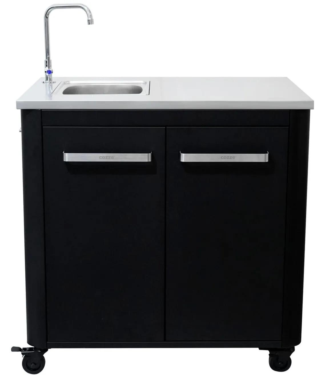 Cozze Outdoor-Küche Außentisch mit Edelstahlspüle, inkl. Wasserhahn, ca. B93,5/H90/T60 cm