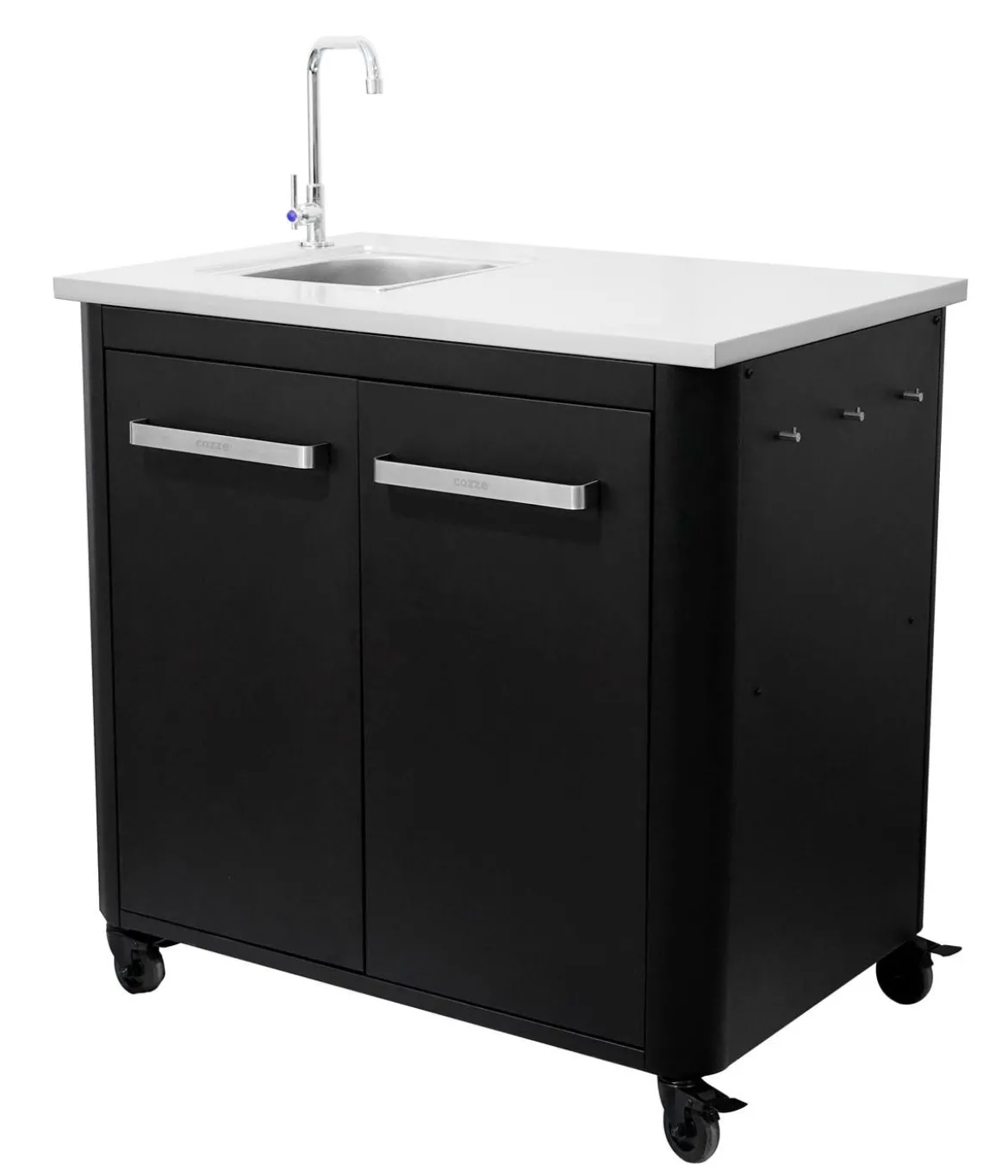 Cozze Outdoor-Küche Außentisch mit Edelstahlspüle, inkl. Wasserhahn, ca. B93,5/H90/T60 cm